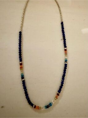Sundance Catalog Multicolor Beaded Women's Necklace - Lapis, Carnelian